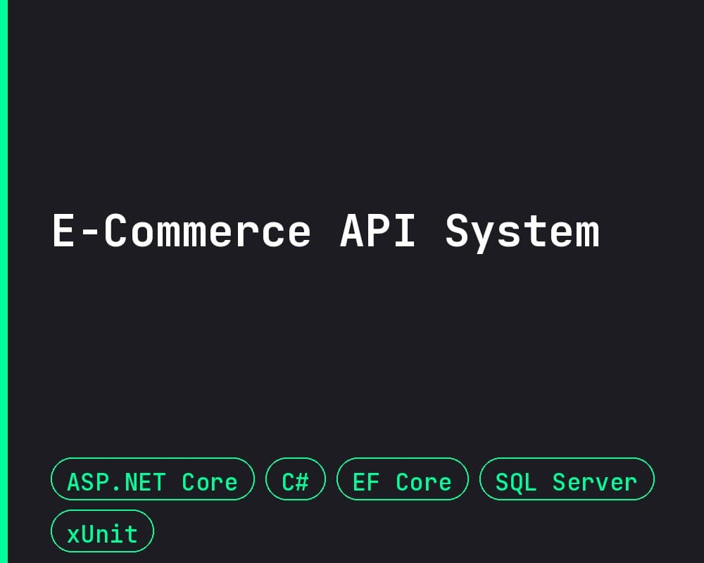 E-Commerce API System